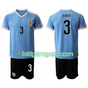 Billige Fotballdrakter Uruguay Diego Godin 3 Barn Hjemmedraktsett 2019/20 Kortermet
